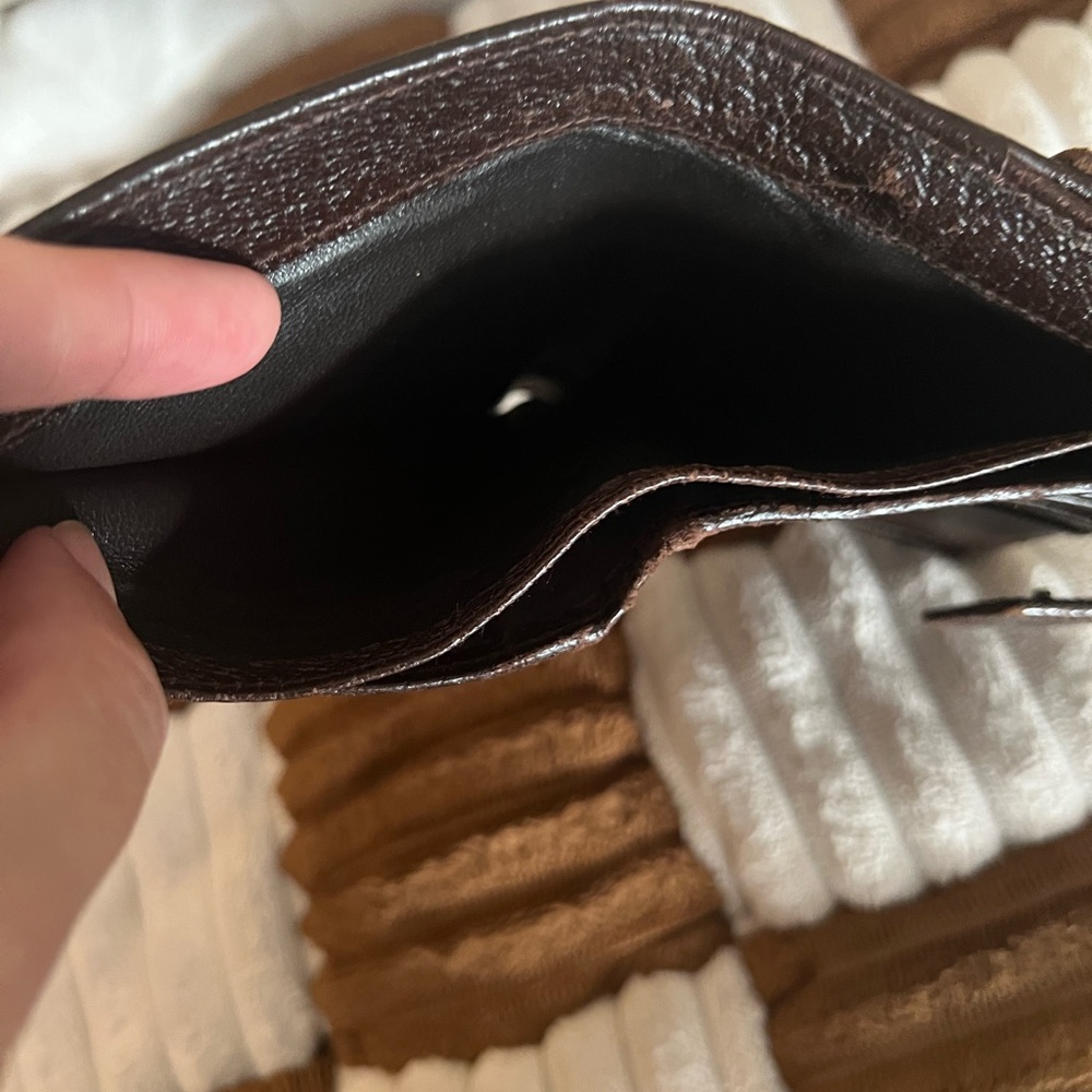 Gucci Brown Monogram Double Snap Compact Wallet - Picture 9 of 9